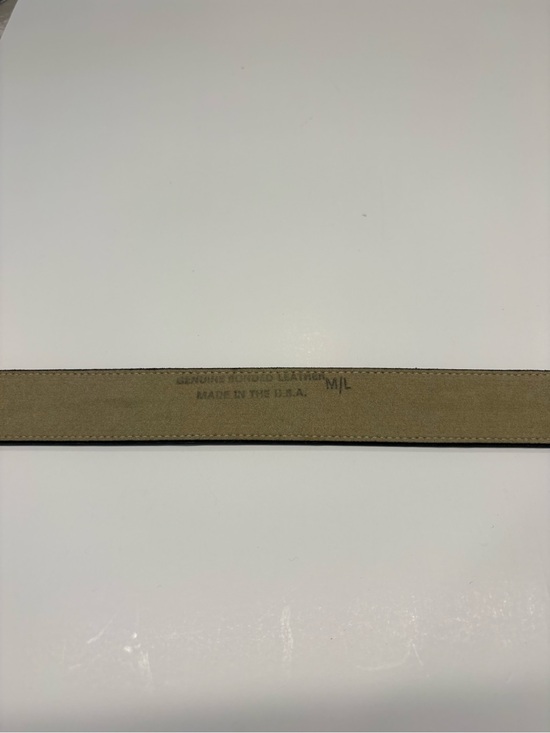 Vintage Genuine Bonded Leather Belts Yellow and Blue Croc-Embossed Set of 2